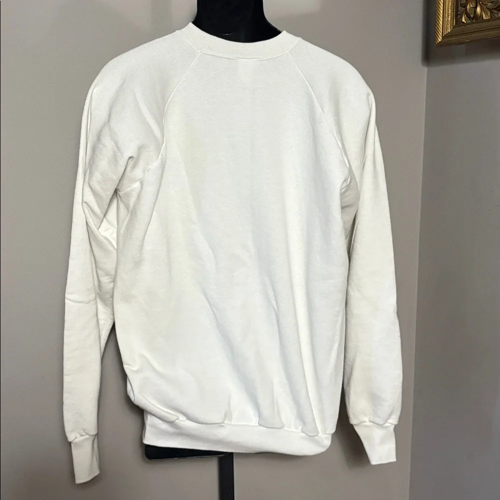 Boston VINTAGE XL White Crewneck Sweatshirt